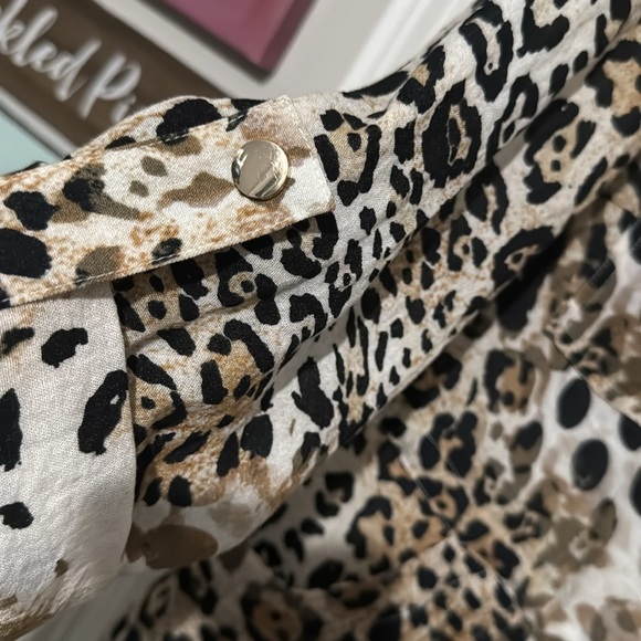 CHICO'S 3/4  LENGTH JACKET ANIMAL PRINT SIZE 0 DRAWSTRING WAIST  LG SLEEVE - Picture 3 of 7